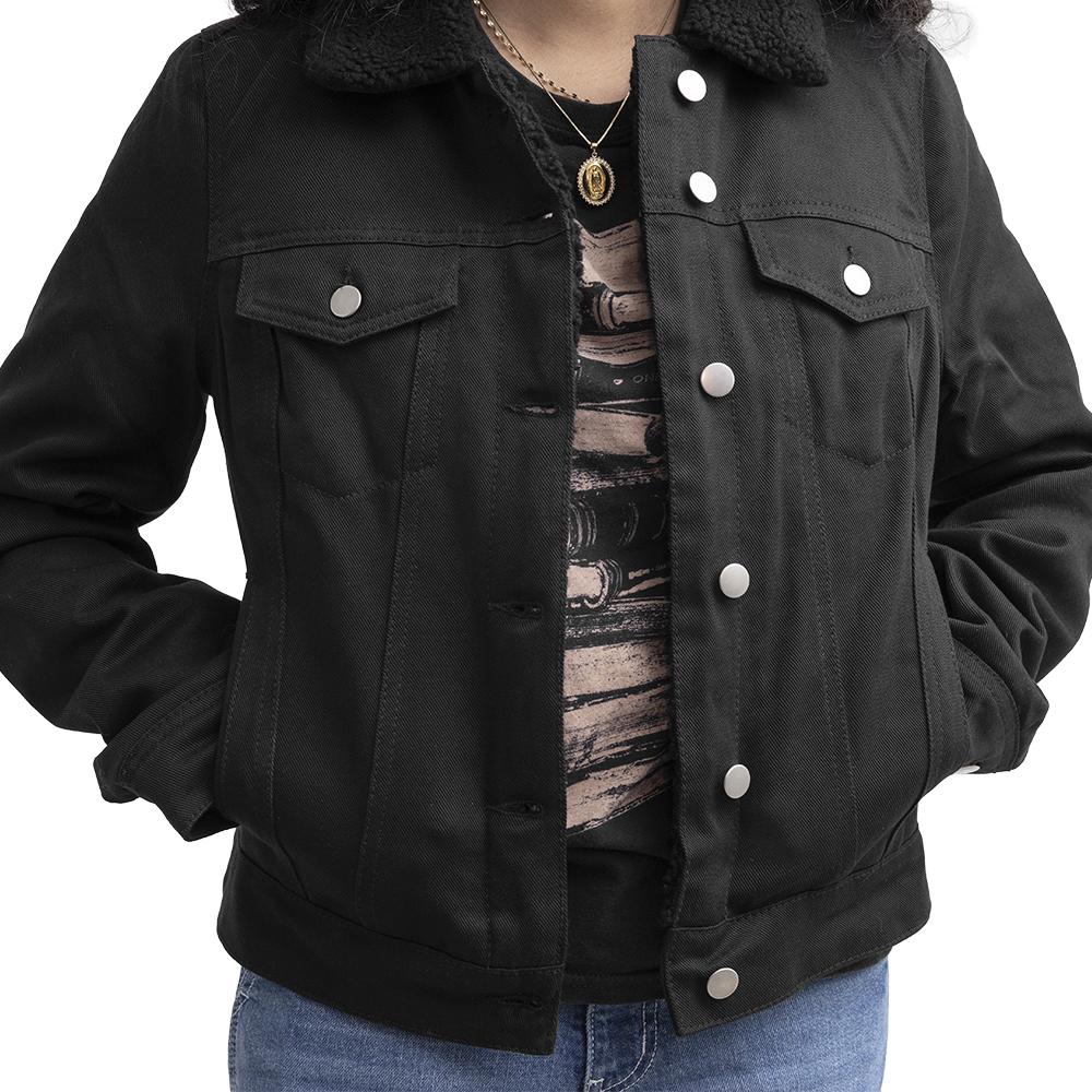 Samantha - Women's Faux Shearling Twill Jacket Jacket Best Leather Ny   