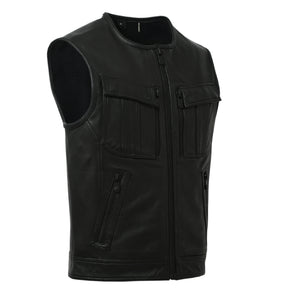 STOWE - Motorcycle Leather Vest Men's Vest Best Leather Ny   