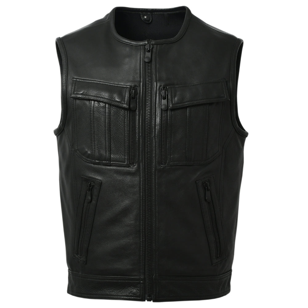 STOWE - Motorcycle Leather Vest Men's Vest Best Leather Ny   