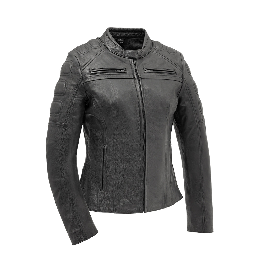 Eclipse - Women's Motorcycle Leather Jacket Women's Leather Jacket Best Leather NY Company XS Black 