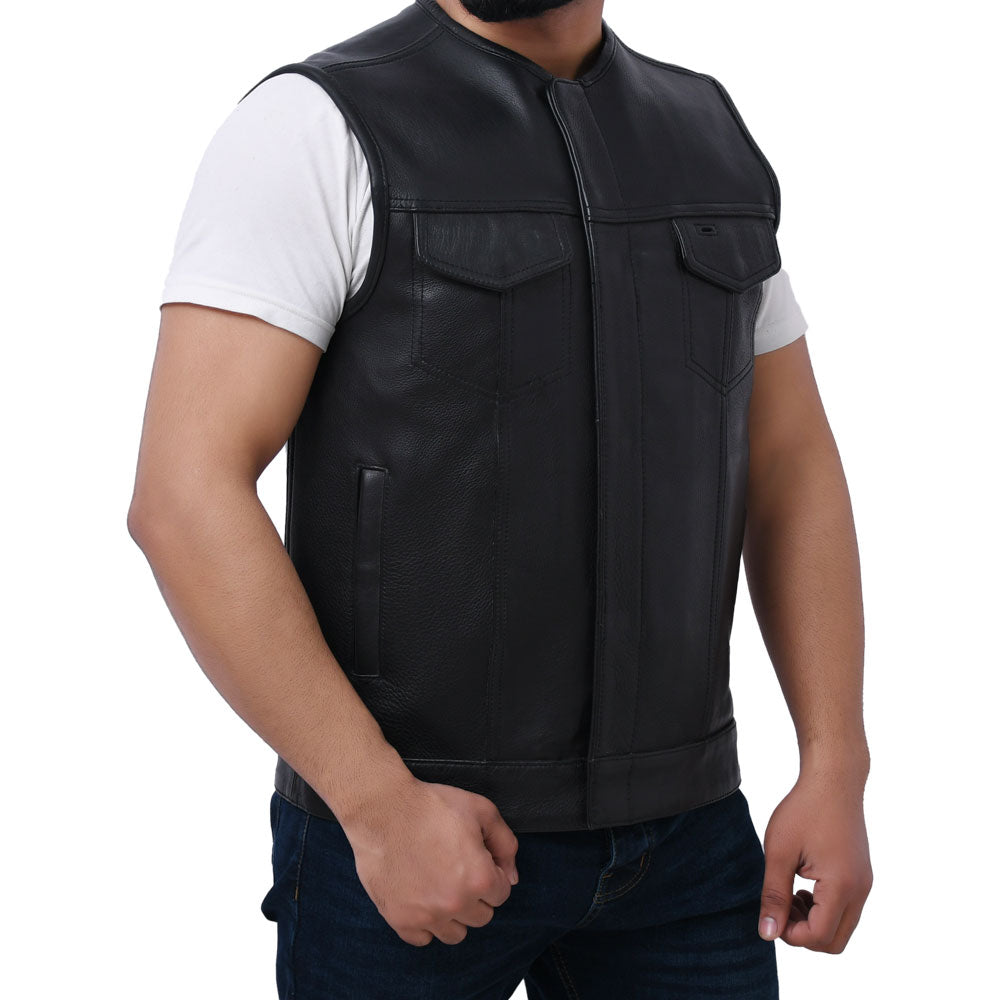 TENET - Motorcycle Leather Vest Men's Vest Best Leather Ny   