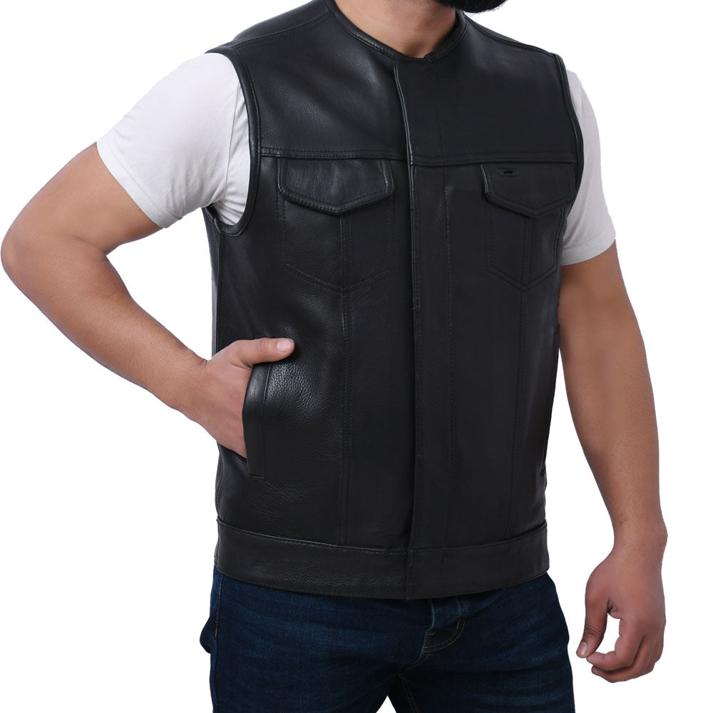 TENET - Motorcycle Leather Vest Men's Vest Best Leather Ny   