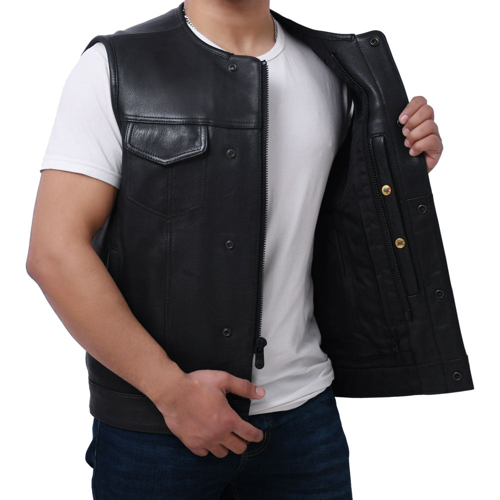 TENET - Motorcycle Leather Vest Men's Vest Best Leather Ny   