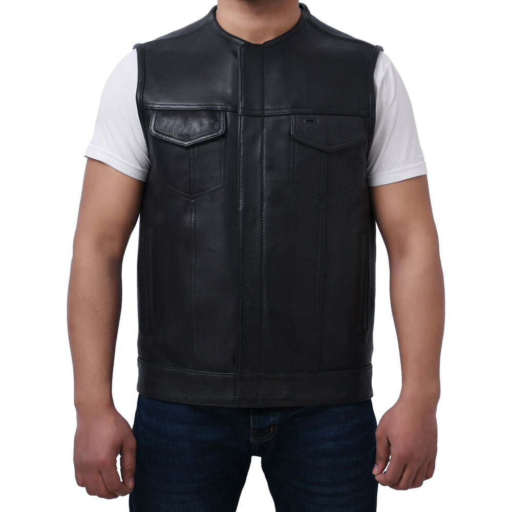 TENET - Motorcycle Leather Vest Men's Vest Best Leather Ny   