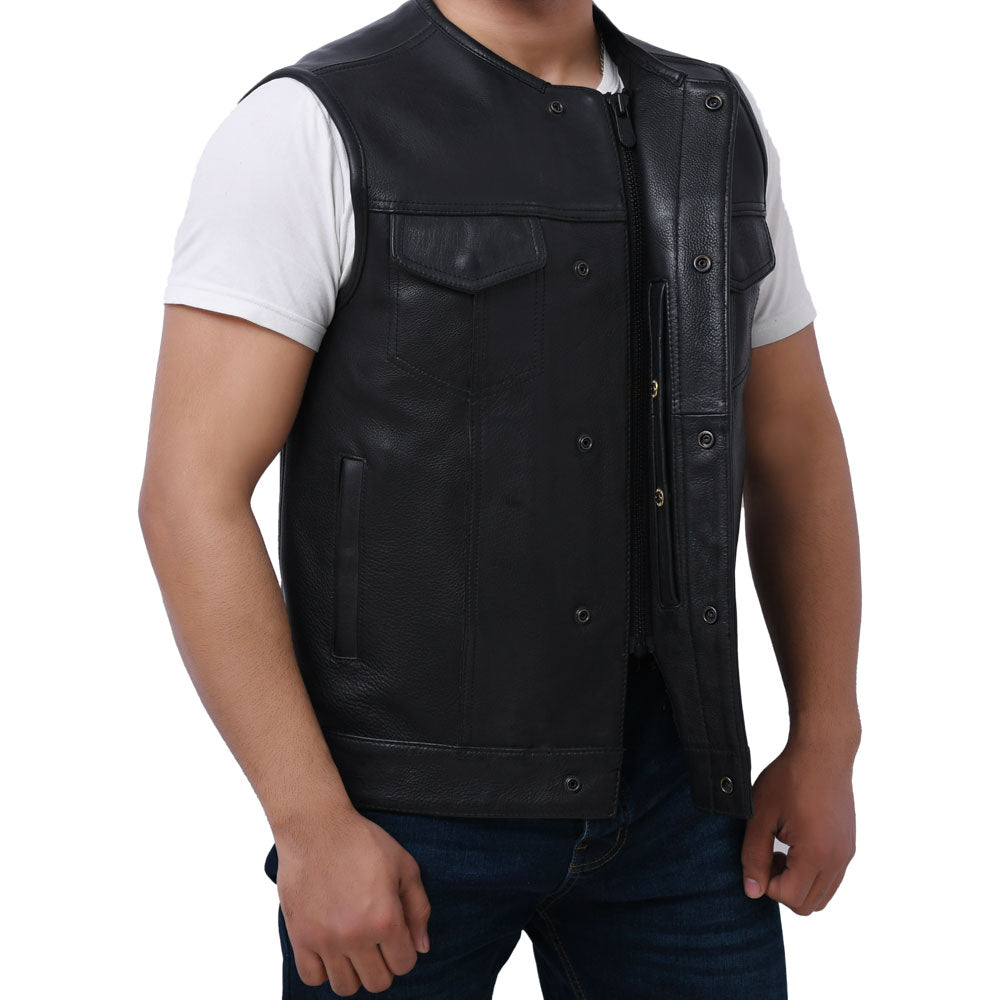 TENET - Motorcycle Leather Vest Men's Vest Best Leather Ny   