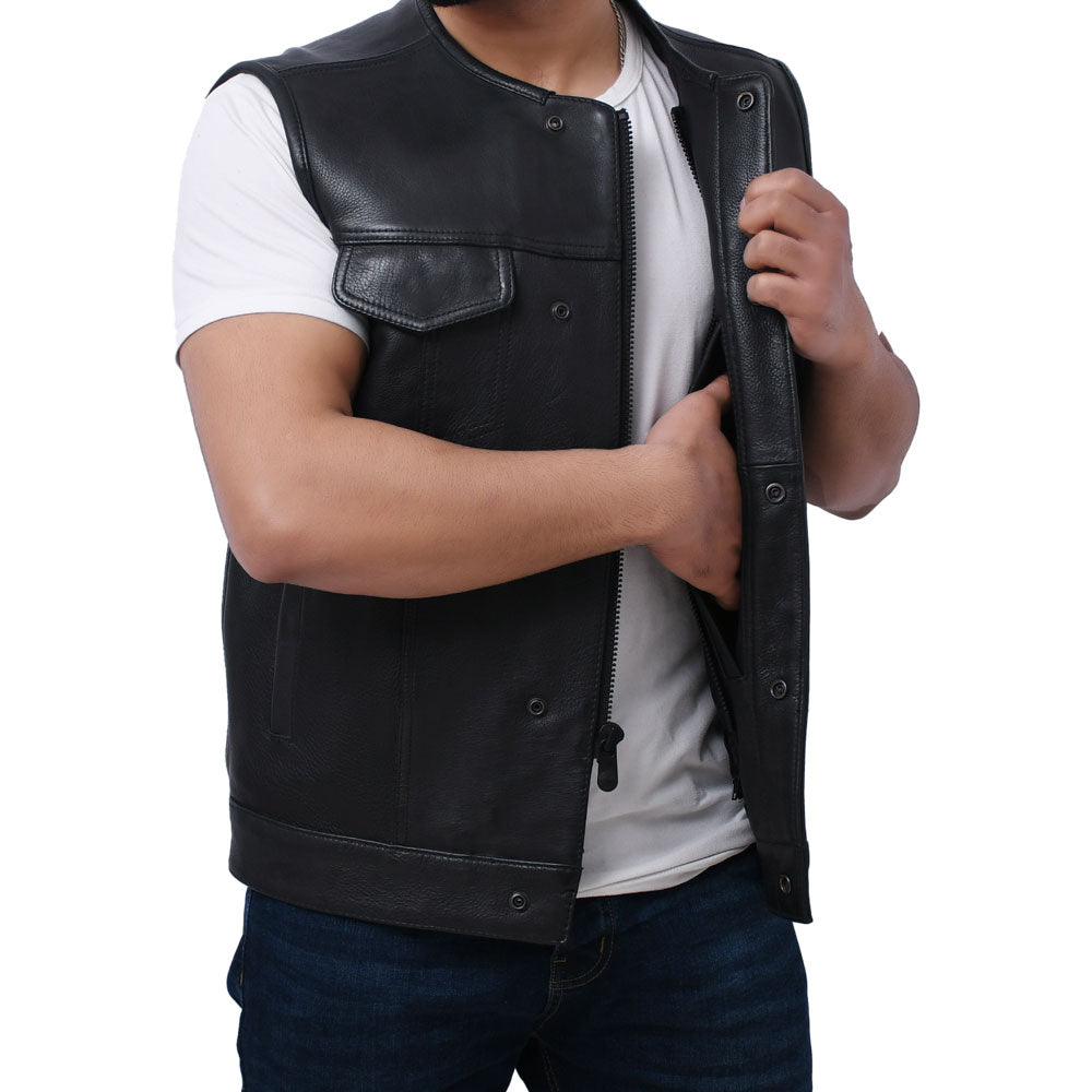 TENET - Motorcycle Leather Vest Men's Vest Best Leather Ny   