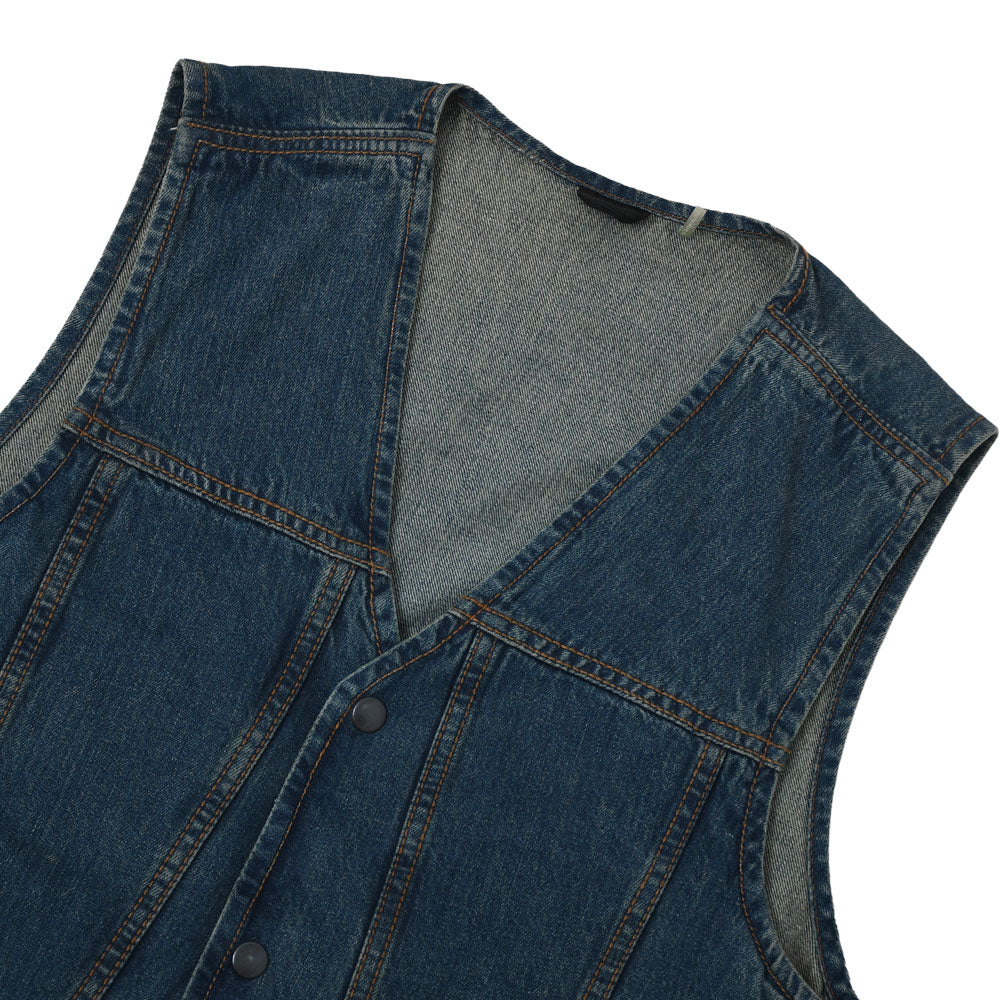 THRONE - Motorcycle Denim Vest Men's Denim Vest Best Leather Ny   