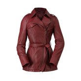 Traci - Women's Fashion Leather Jacket (Oxblood) Jacket Best Leather Ny XS Oxblood 