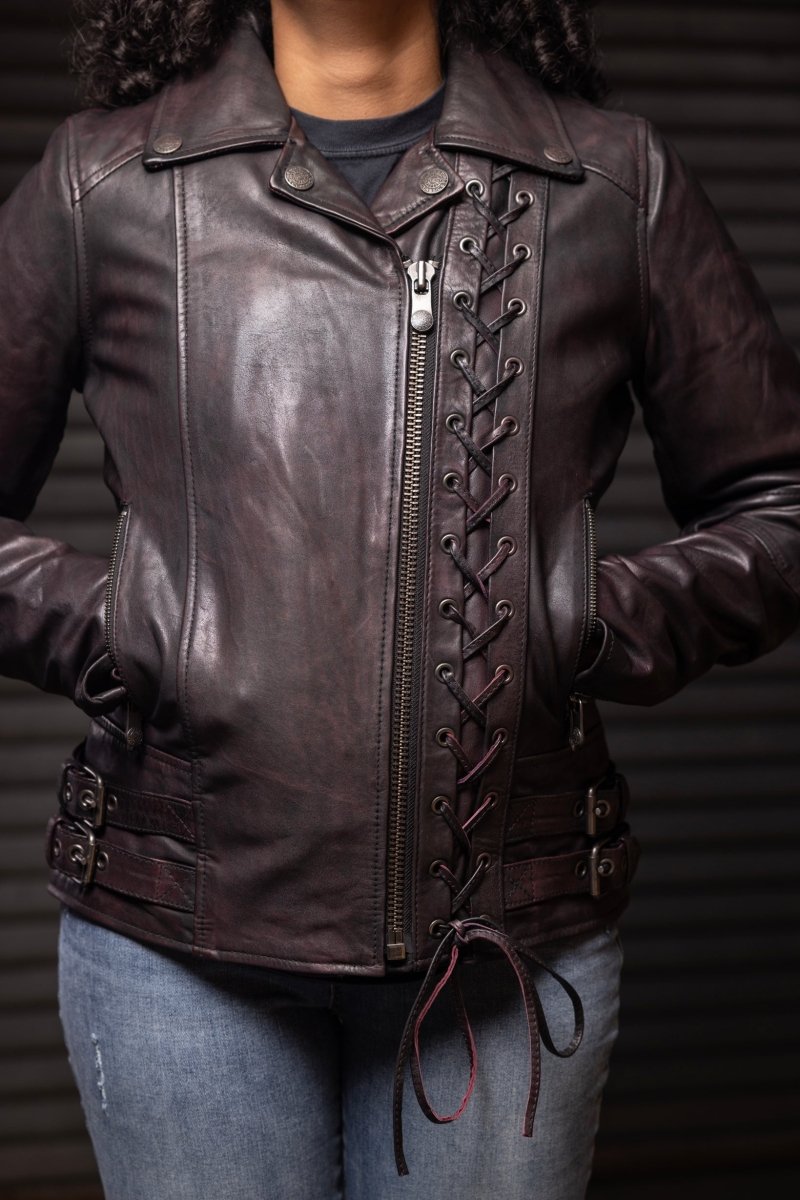 Velocity- Women's Motorcycle Leather Jacket Women's Leather Jacket Best Leather NY Company   