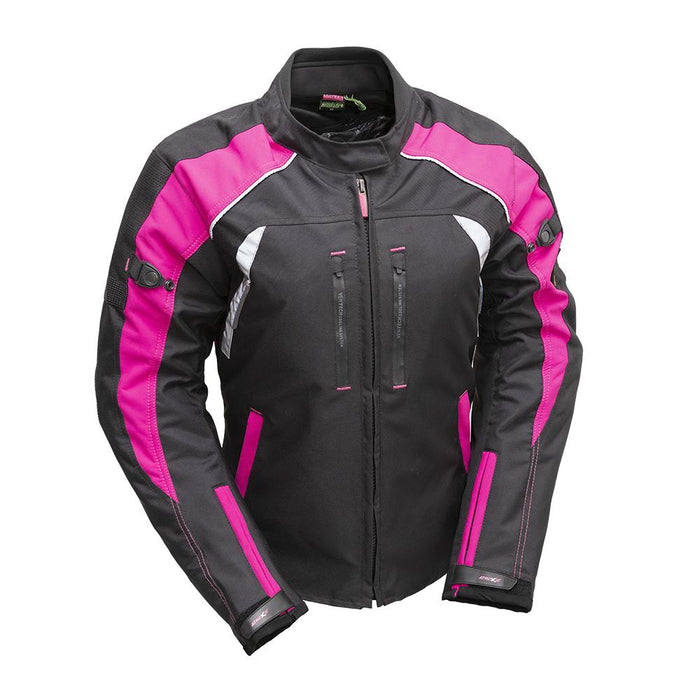 Women's Lynxxe Racer jacket Women's Textile Jacket Best Leather Ny S Black & White 