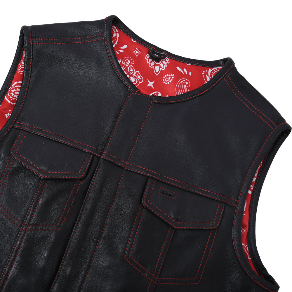 SUNRISE - Motorcycle Leather Vest Men's Vest Best Leather Ny   